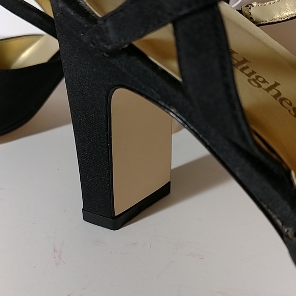 NWT Black Block Heel Strapped Shoes Size 8.5 with defects - Picture 7 of 11